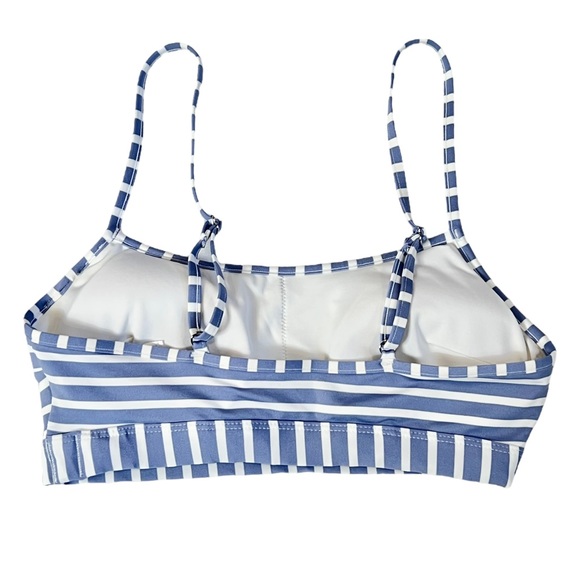 NWOT H&M Striped Bikini Swim Top Removable Pads Size 6 Blue Periwinkle White - Picture 2 of 5